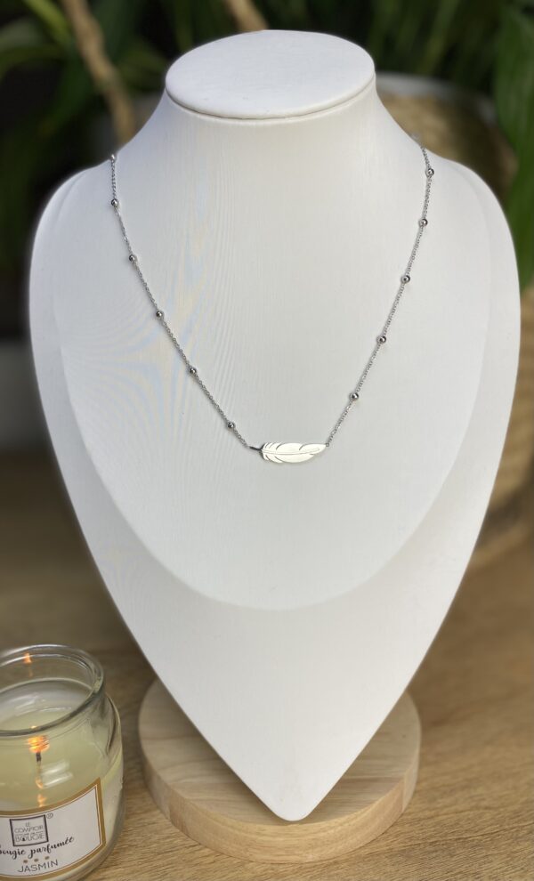 Plume - Collier en acier inoxydable – Image 2